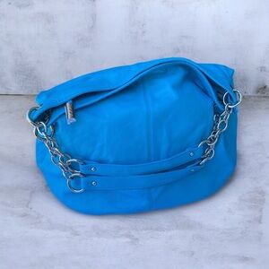 Authentic BODHI Blue Leather Hobo Bag